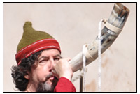 Signalgebung durch ein Rufhorn.